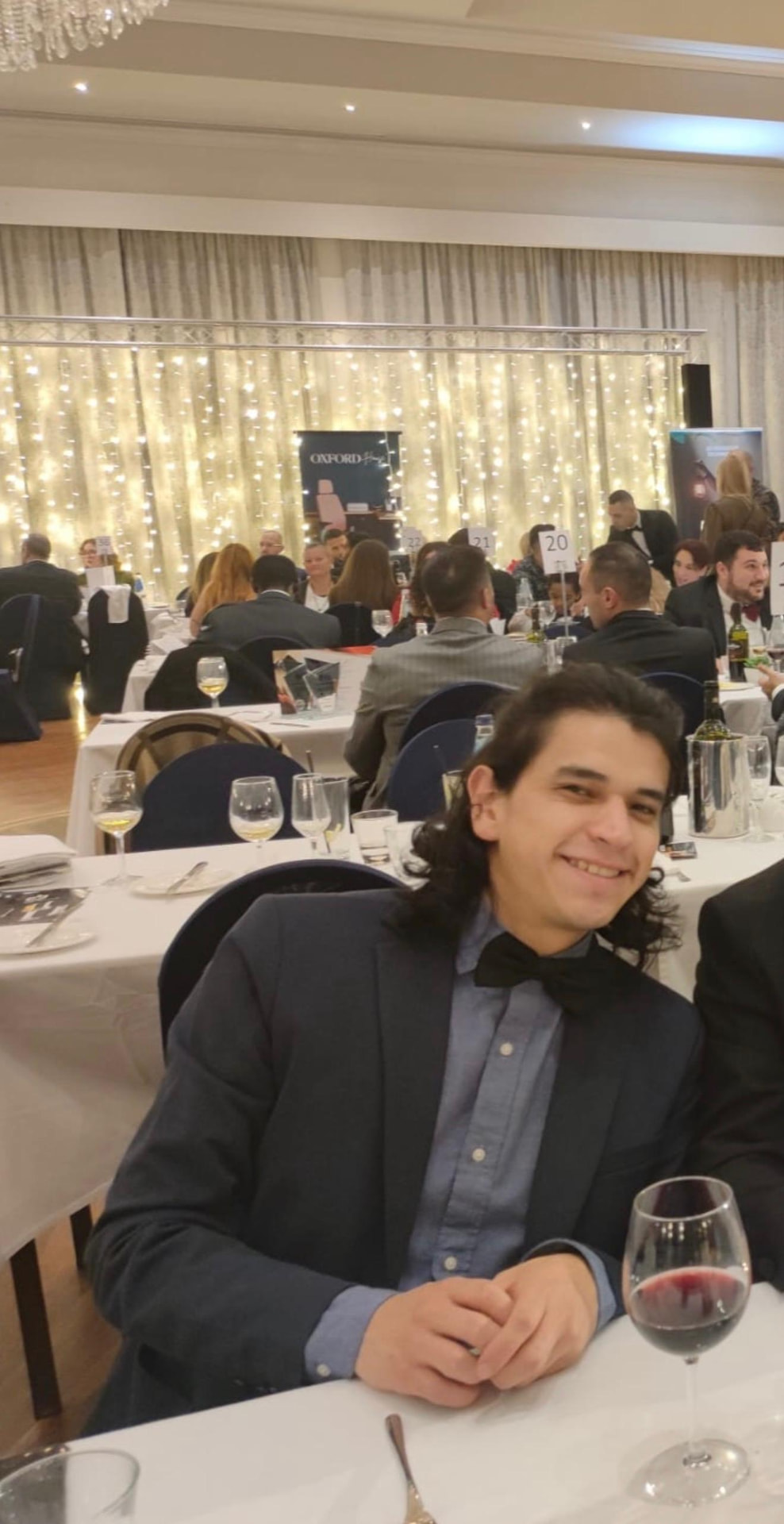 Awards night, bow tie on, smile bigger.